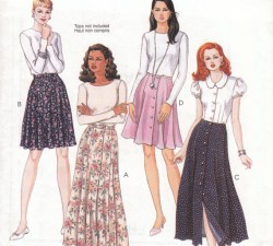 8006 McCalls BUTTON DOWN FLARE SKIRT LENGTHS EZ PATTERN 14-18 or 8-12 choice uncut